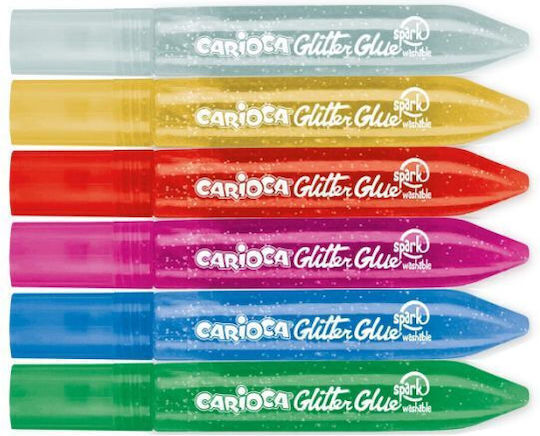 Carioca Lipici Glitter Multicolor 10.5ml Set 6buc