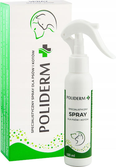 Jm Sante Poliderm Pflegespray Schuppenanfällige Entzündete Dermatosen-betroffene Haut Hunde Katzen – 100 ml