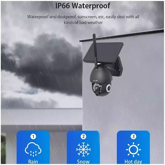 MMDSY007 IP Cameră de Supraveghere Wi-Fi Full HD+ 3MP Rezistentă la apă Pe baterii cu Comunicare Bidirecțională Gri