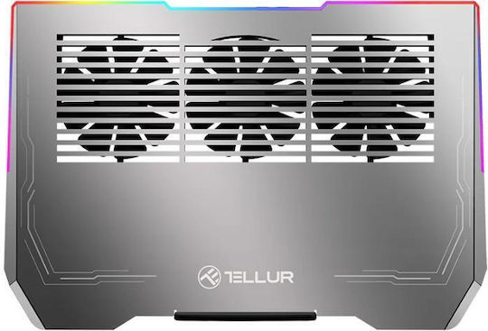 Tellur Cooling Pad for Laptop up to 17.3" with 3 Fans and Silver Illumination TLL491321