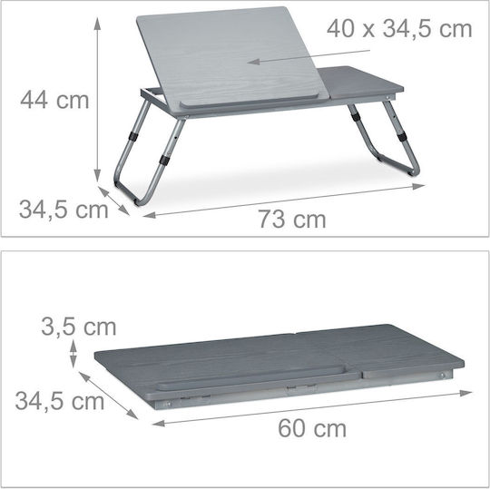 Relaxdays Stand Pentru Laptop Gri 10031634
