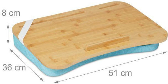 Relaxdays Bamboo Stand pentru Laptop până la 17.3" Albastru