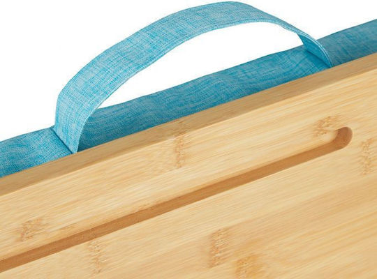 Relaxdays Bamboo Stand pentru Laptop până la 17.3" Albastru