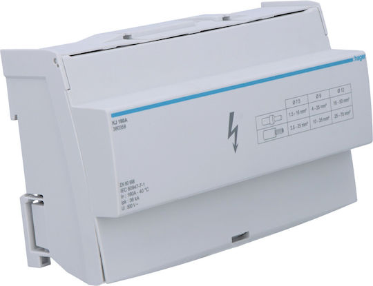 Hager Μπλοκ Διανομής με Μπαρέτες 4P 160Α 9M KJ160A