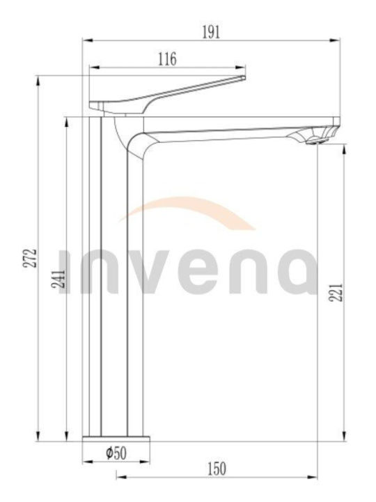 Invena Amestecare Robinet Chiuvetă Negru