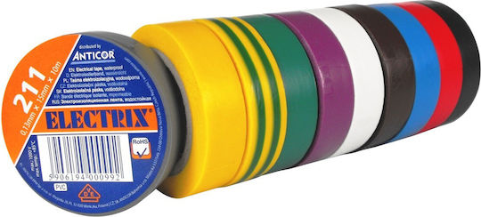 Adam Hall Insulation Tape 15mm x 10m 10pcs 580813 Multicolor