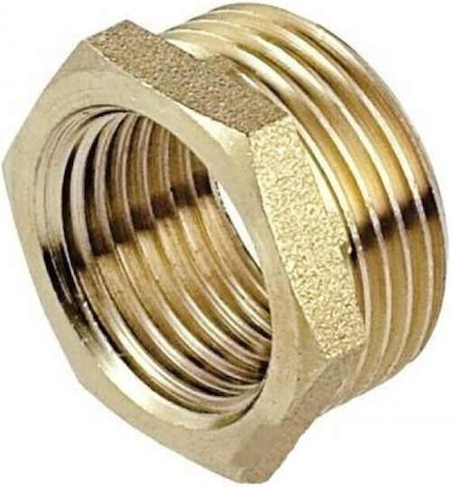 Invena Female Pipe Connection Brass 3/4" / 1/2" 101.6mm H/ZM-09-202