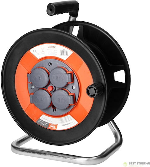 Orno Waterproof Empty Spool for Extension Cord Black