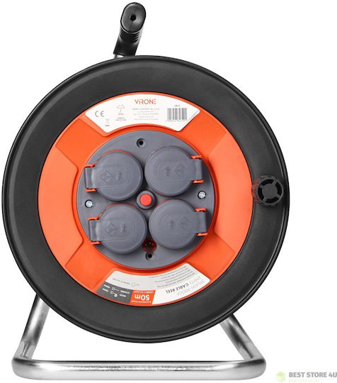Orno Waterproof Empty Spool for Extension Cord Black