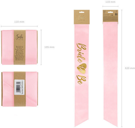 PartyDeco Bride to Be Party Ribbon with Theme "Marriage" from Satin SWP4-081J