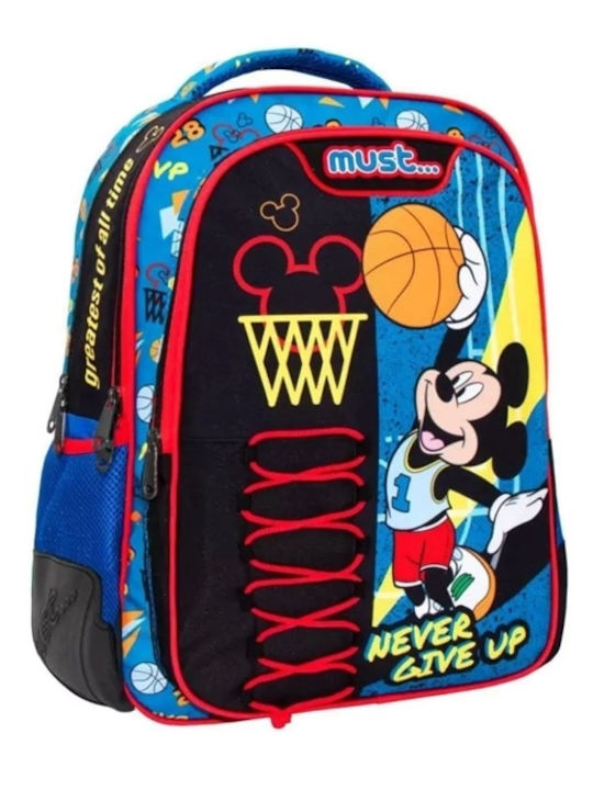 Must Team School Bag Trolley Elementary, Elementary Blue with Water Bottle Holder 30Liters