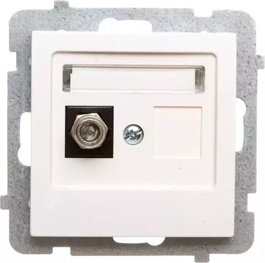 Ospel TV Antenna Socket in Beige color GPA-1GF/m/27