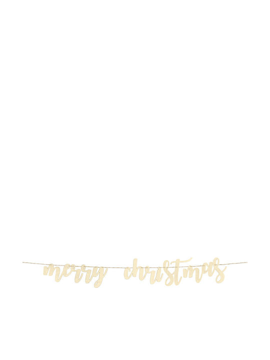Merry Christmas Christmas Garland Gold 87x17cm 1pc