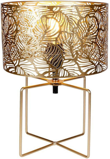 Ostaria Ostaria Calathea Metal Table Lamp for Socket E27 with Gold Shade and Base