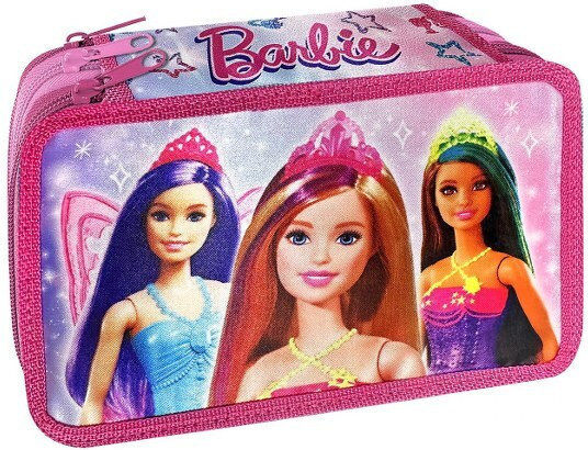 Justnote Barbie Pencil Case Full with 3 Compartments Fuchsia