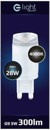 Eko Light Λάμπα LED 3W για Ντουί G9 Φυσικό Λευκό