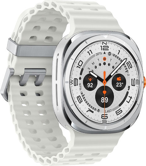 Samsung Galaxy Watch Ultra (2025) Titanium 47mm Waterproof with eSIM and Heart Rate Monitor (White)
