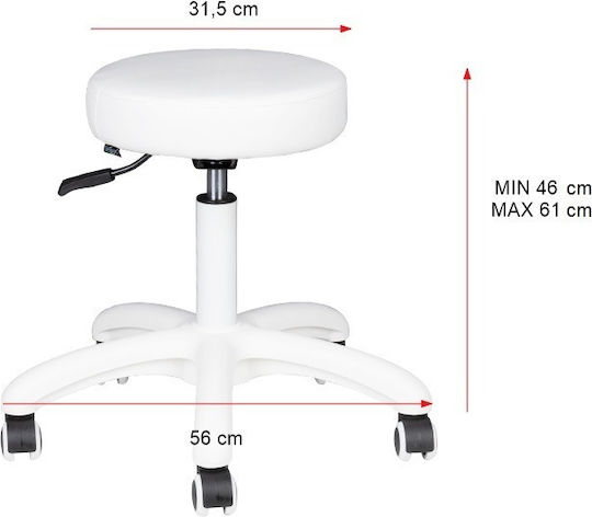 Activeshop Nero 303-2 Wheeled Stool Black