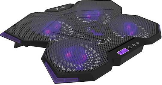 Aqirys Cooling Pad for Laptop up to 17" with 5 Fans and Lighting Purple
