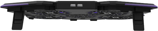 Aqirys Cooling Pad for Laptop up to 17" with 5 Fans and Lighting Purple