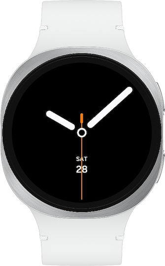 Samsung Galaxy Watch8 Aluminium 44mm Waterproof with eSIM and Heart Rate Monitor (Silver)