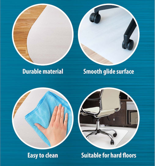 Bakaji Office Floor Protector Floor Mat Protector AT00010697 90x90cm