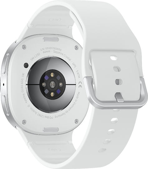 Samsung Galaxy Watch8 Aluminium 44mm Waterproof with eSIM and Heart Rate Monitor (Silver)