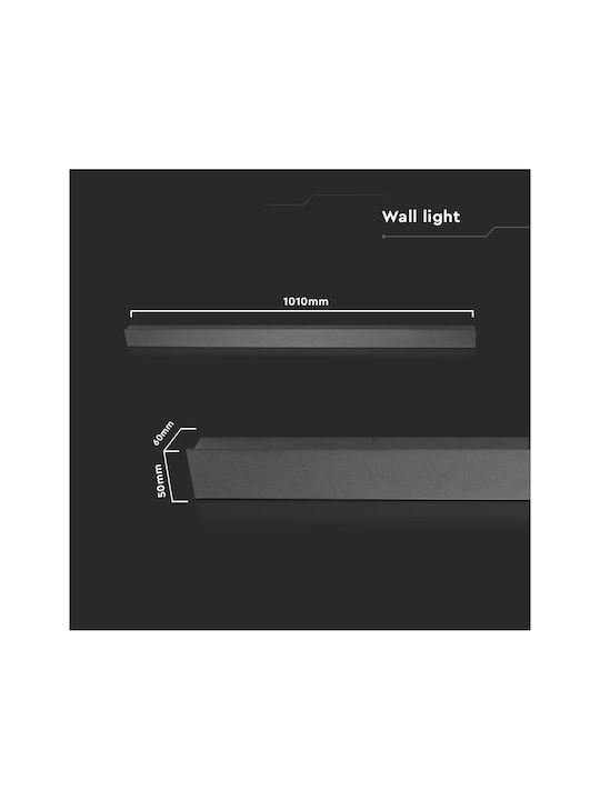 V-TAC Wall-Mounted Linear Lighting LED IP65 16W with Natural White Light 6x6x5cm