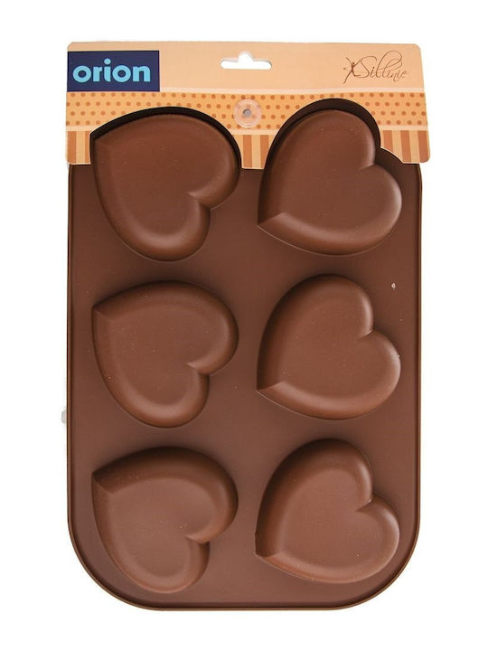 Orion No Coating Silicone Chocolates 6 Cups Baking Pan 30x20.5x2.5cm