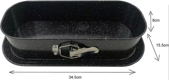 KING Hoff Formă de Patiserie pentru Chec Rectangulare din Aluminiu 34.5x15.5x8buc 1buc