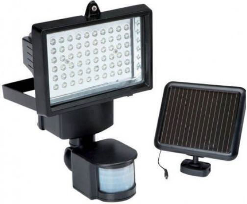 Слънчев LED Прожектор с Датчик за Движение 60 Led