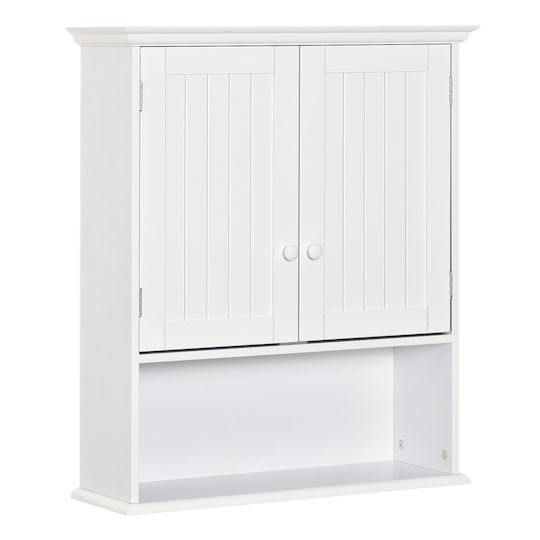 Kleankin Bathroom Cabinet Laundry L60xW20xH70.5cm White