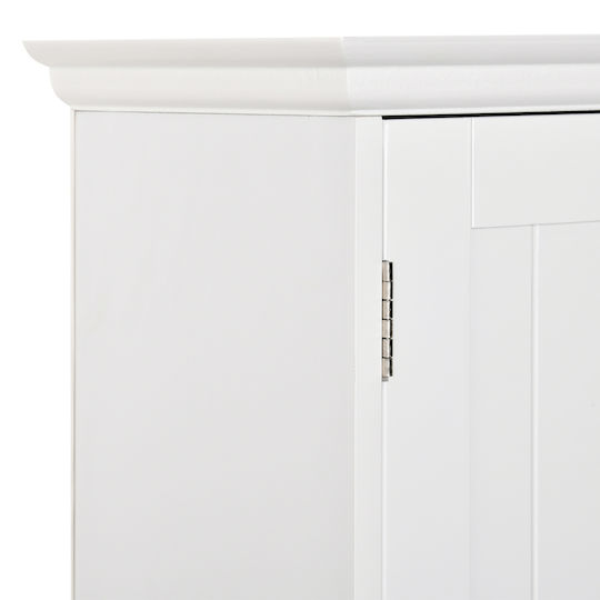 Kleankin Bathroom Cabinet Laundry L60xW20xH70.5cm White