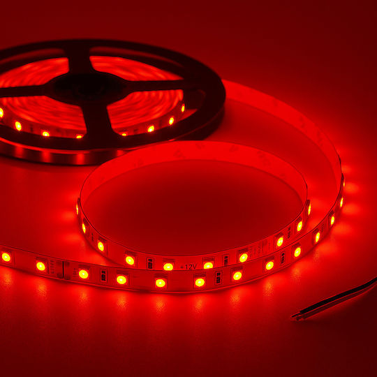 Elmark Αδιάβροχη Ταινία LED 12V Κόκκινο Φως 1m Τύπου SMD5050