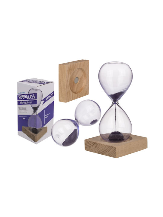 ArteLibre Office Hourglass Decoration from Glass 16cm in Beige color