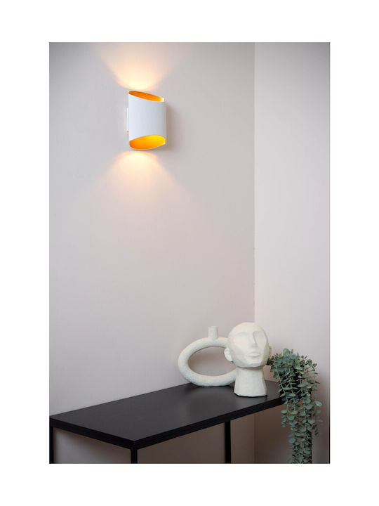 Lucide Lightning Μοντέρνο Φωτιστικό Τοίχου με Ντουί G9 Λευκό