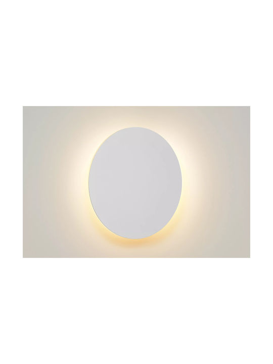 Lucide Lightning Eklyps Μοντέρνο Φωτιστικό Τοίχου με Ενσωματωμένο LED και Θερμό Λευκό Φως 25εκ.