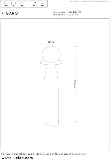Lucide Lightning Lucide Decorative Lamp with Socket for Bulb G9 Gray