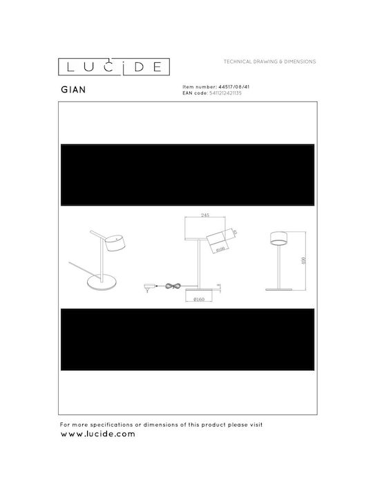 Lucide Lightning Gian Decorative Lamp Brown