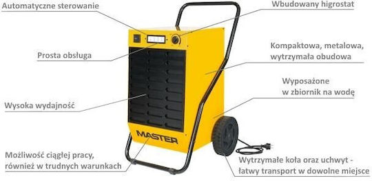 Master Βιομηχανικός Ηλεκτρικός Αφυγραντήρας DH 62 890W
