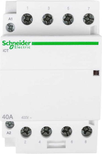 Schneider Electric Acti 9 iCT Phase 4-Pole Power Relay 40A 240V