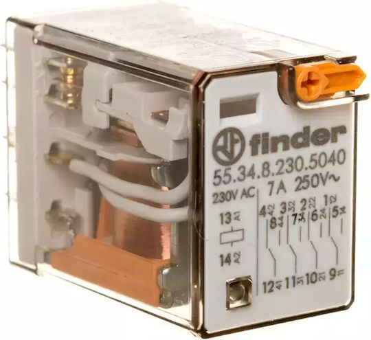 Finder Phase Relays Strom 7A Quadruple Pole with Voltage 230V