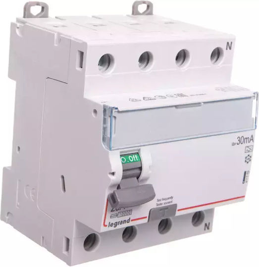 Legrand Phase 4-Pole Earth Leakage Relay 25A 400V