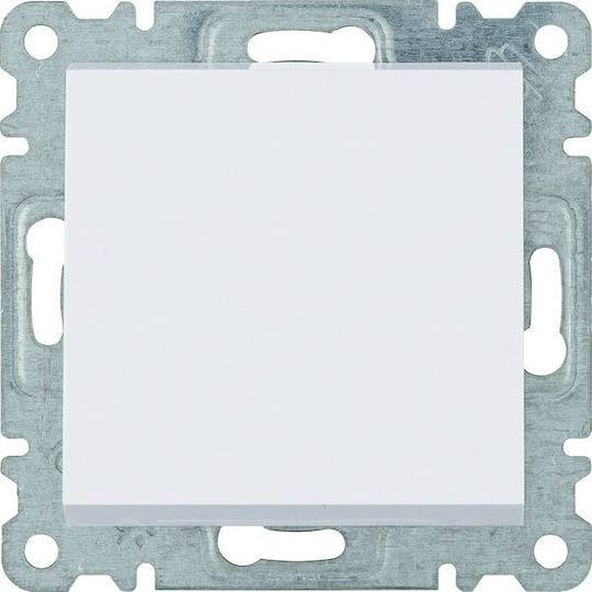 Hager Lumina 2 Waterproof Recessed Wall Switch Single Without Frame White