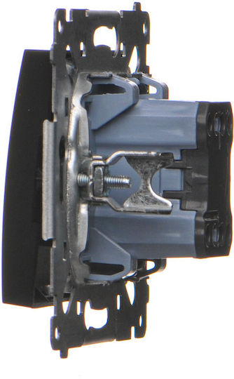 Kontakt-Simon Recessed Wall Switch Lighting One-Way without Frame Black