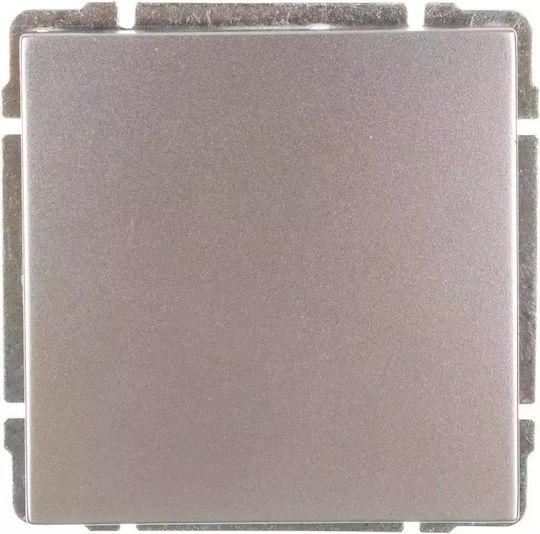 KOS Recessed Wall Switch Lighting One-Way without Frame Silver