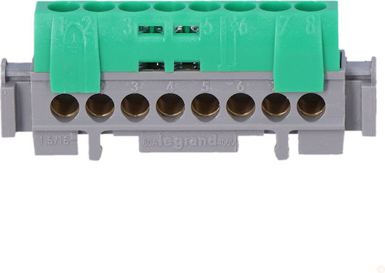 Legrand Earth Bar Electrical Panel 8 Positions 75mm 04832
