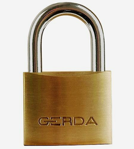 Gerda Bronze Padlock Brass with Key 1pcs
