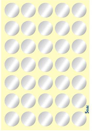 +Efo Small Adhesive Labels Sticki in Silver Color 18mm