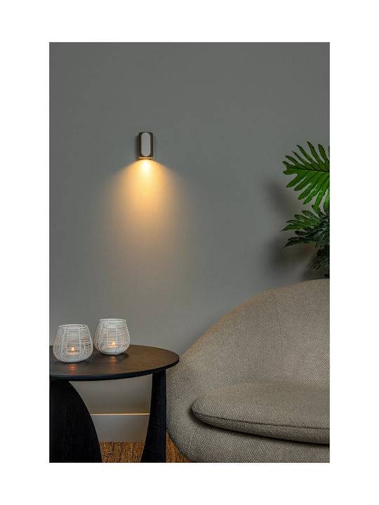 Lucide Lightning Braga Μονό Σποτ με Ντουί GU10 σε Καφέ Χρώμα